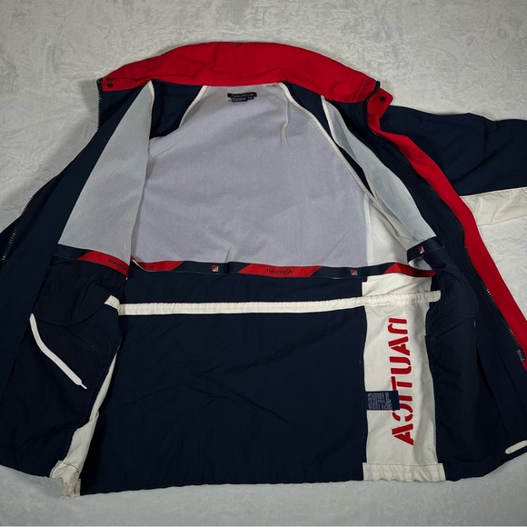 Nautica Windbreaker Men Size L Hooded Jacket 325 Summer Sports H2O 90s VTG GUC - Picture 9 of 16